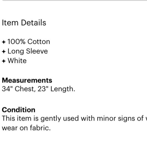 Romeo and Juliet Couture Long Sleeve button down medium white - Picture 6 of 6